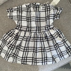 Rylee + Cru 6/12 month black and white check dress